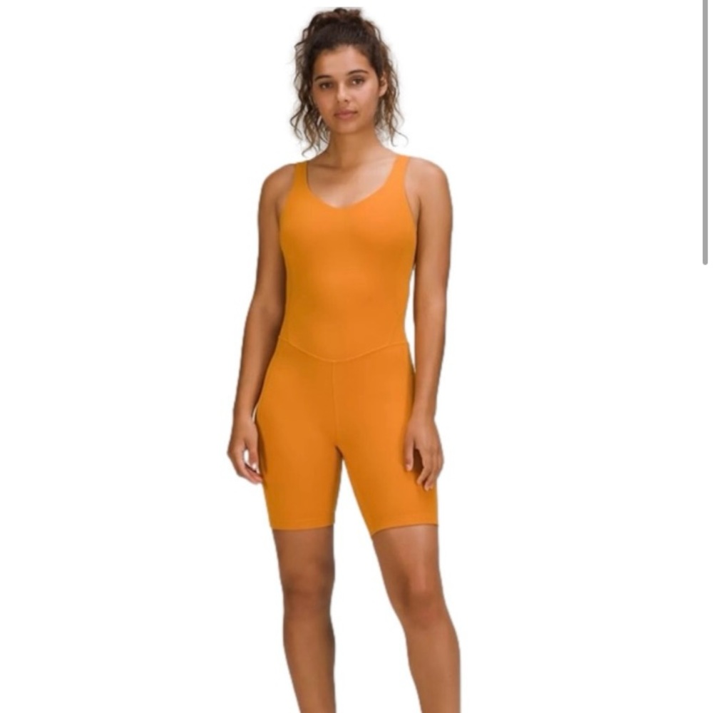 NWT Lululemon Align Onesie Bodysuit 8” in Autumn Orange Size 8